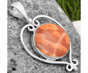 Natural Red Mookaite Pendant SDP107155 P-1285, 17x17 mm