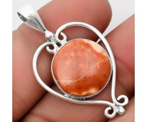 Natural Red Mookaite Pendant SDP107156 P-1285, 16x16 mm