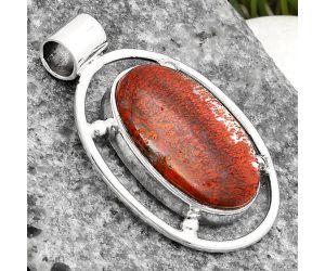 Natural Red Moss Agate Pendant SDP107192 P-1609, 13x20 mm