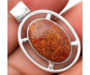 Natural Red Moss Agate Pendant SDP107202 P-1609, 13x19 mm