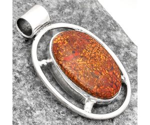 Natural Red Moss Agate Pendant SDP107202 P-1609, 13x19 mm
