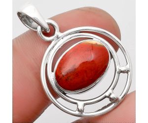 Natural Red Moss Agate Pendant SDP107209 P-1712, 10x15 mm