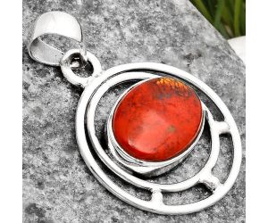 Natural Red Moss Agate Pendant SDP107215 P-1712, 11x15 mm