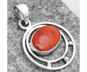 Natural Red Moss Agate Pendant SDP107225 P-1712, 10x14 mm