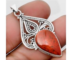 Natural Red Moss Agate Pendant SDP107289 P-1541, 14x21 mm