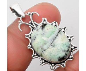 Dendritic Chrysoprase - Africa 925 Sterling Silver Pendant Jewelry SDP107326 P-1249, 15x20 mm