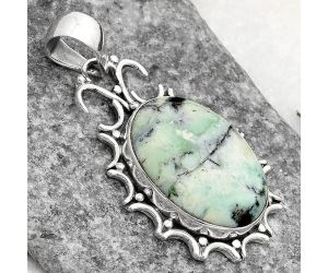 Dendritic Chrysoprase - Africa 925 Sterling Silver Pendant Jewelry SDP107326 P-1249, 15x20 mm