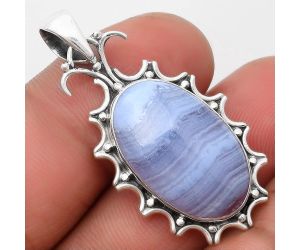 Natural Blue Lace Agate - South Africa Pendant SDP107337 P-1249, 14x22 mm