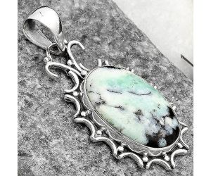Dendritic Chrysoprase - Africa 925 Sterling Silver Pendant Jewelry SDP107343 P-1249, 14x21 mm