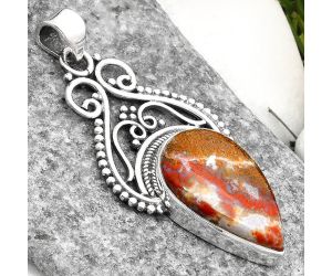 Natural Red Moss Agate Pendant SDP107362 P-1541, 13x21 mm