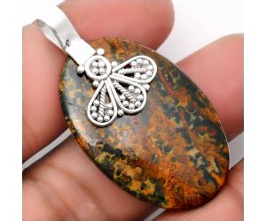 Natural Blood Stone - India Pendant SDP107647 P-1469, 25x38 mm