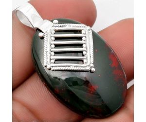 Natural Blood Stone - India Pendant SDP107659 P-1462, 23x34 mm