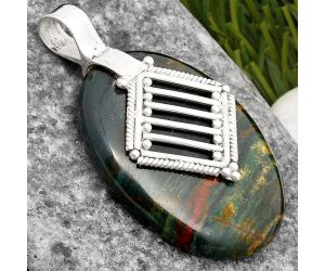 Natural Blood Stone - India Pendant SDP107681 P-1462, 23x32 mm