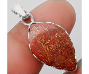 Natural Red Moss Agate Pendant SDP108175 P-1637, 15x24 mm