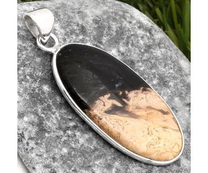 Natural Root Plume Agate Pendant SDP108301 P-1001, 15x31 mm