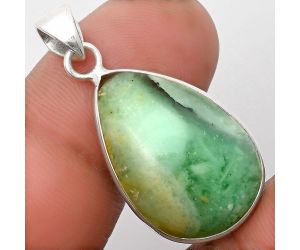 Natural Green Lace Agate Pendant SDP108373, 16x22 mm