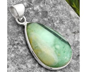 Natural Green Lace Agate Pendant SDP108373, 16x22 mm