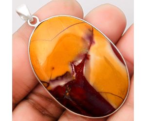 Natural Red Mookaite Pendant SDP108608 P-1001, 32x46 mm