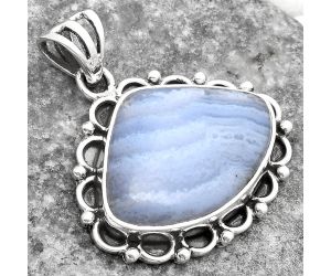 Natural Blue Lace Agate - South Africa Pendant SDP108977 P-1080, 16x22 mm