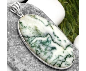 Natural Tree Weed Moss Agate - India Pendant SDP109159 P-1001, 26x42 mm