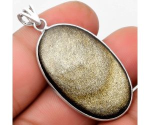 Natural Silver Obsidian Pendant SDP109314 P-1001, 20x34 mm