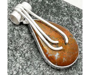 Natural Red Moss Agate Pendant SDP109582 P-1675, 17x27 mm