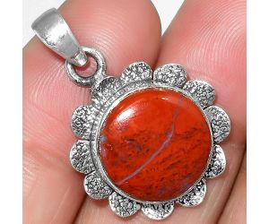 Natural Red Moss Agate Pendant SDP109670 P-1205, 15x15 mm
