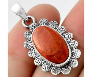 Natural Red Moss Agate Pendant SDP109678 P-1205, 10x17 mm