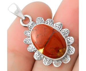 Natural Red Moss Agate Pendant SDP109692 P-1205, 11x17 mm