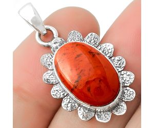Natural Red Moss Agate Pendant SDP109711 P-1205, 11x17 mm