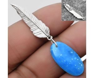 Feather - Natural Smithsonite Pendant SDP109844 P-1280, 11x22 mm