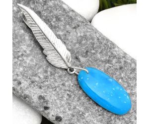 Feather - Natural Smithsonite Pendant SDP109844 P-1280, 11x22 mm