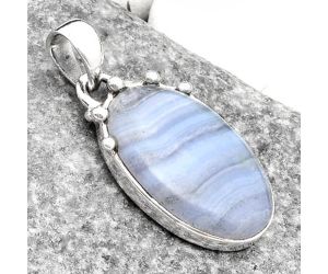 Natural Blue Lace Agate - South Africa Pendant SDP109932 P-1349, 14x22 mm
