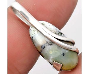 Dendritic Chrysoprase - Africa 925 Sterling Silver Pendant Jewelry SDP110051 P-1165, 11x21 mm