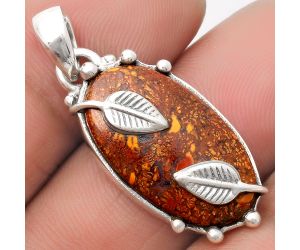 Natural Red Moss Agate Pendant SDP110156 P-1226, 13x23 mm