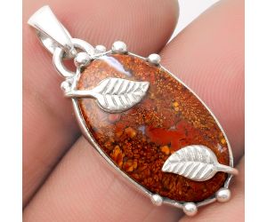 Natural Red Moss Agate Pendant SDP110176 P-1226, 13x23 mm