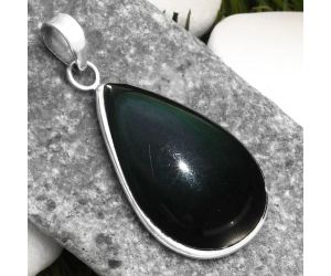 Natural Obsidian Eye Pendant SDP110311 P-1001, 21x32 mm