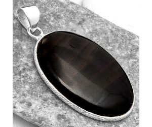 Natural Black Lace Obsidian Pendant SDP110611 P-1053, 22x32 mm