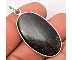 Natural Silver Obsidian Pendant SDP110612 P-1053, 20x35 mm