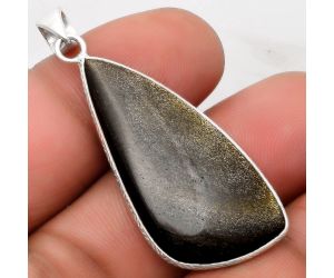 Natural Silver Obsidian Pendant SDP110831 P-1053, 18x37 mm