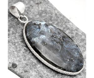 Larvikite Stone - Black Moonstone Pendant SDP110892 P-1053, 20x31 mm