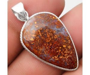 Natural Red Moss Agate Pendant SDP111047 P-1053, 16x26 mm