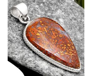 Natural Red Moss Agate Pendant SDP111047 P-1053, 16x26 mm