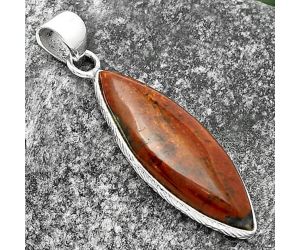 Natural Red Moss Agate Pendant SDP111239 P-1053, 10x29 mm