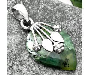 Dendritic Chrysoprase - Africa 925 Sterling Silver Pendant Jewelry SDP111372 P-1647, 18x24 mm