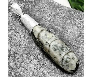 Natural Fossil Orthoceras - Morocco Pendant SDP111404 P-1016, 12x32 mm