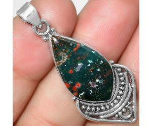 Natural Blood Stone - India Pendant SDP111495 P-1164, 13x24 mm