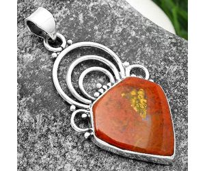 Natural Red Moss Agate Pendant SDP111502 P-1541, 18x19 mm