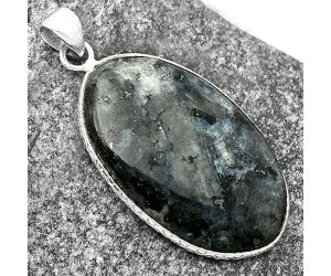 Larvikite Stone - Black Moonstone Pendant SDP112342 P-1053, 20x32 mm