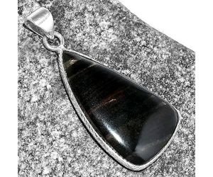 Natural Black Lace Obsidian Pendant SDP112403 P-1053, 17x30 mm